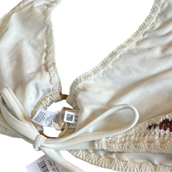 Aerie crochet bikini halter top with ties/ring detail NWT Women’s Medium - Picture 5 of 7